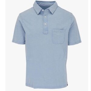 Faherty Mens Blue Polo Style Shirt Sz L